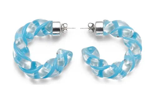 Bottega Veneta Twisted Hoop Earrings