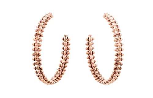 CARTIER CLASH 18K Gold Earrings Unisex Rose Gold