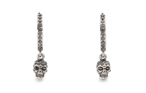 Alexander McQueen Alexander McQueen retro handsome personality unique skull pendant design brass earrings for women