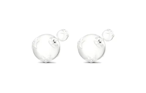 DIOR 925 Sterling Silver Earrings Women's Silver