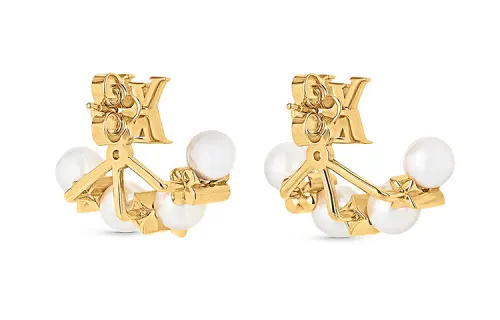 Lv Minigram Pearls Earrings