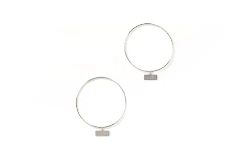 Maison Margiela Brass Earrings Women's Silver