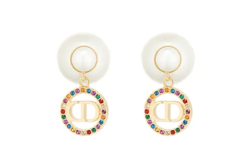 DIOR Resin Earrings Women's Gold