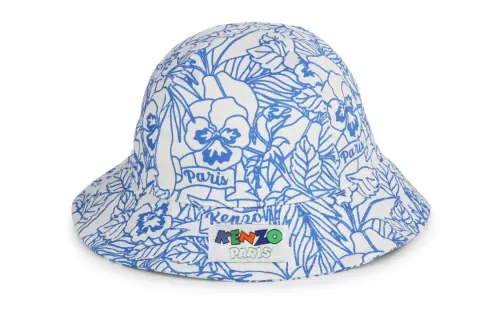 Kenzo logo-appliqué cotton bucket hat