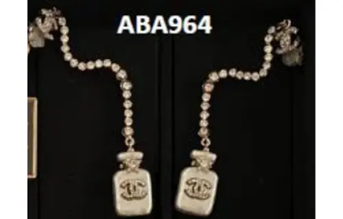 Chanel, summer diamond perfume, pendant, white earrings