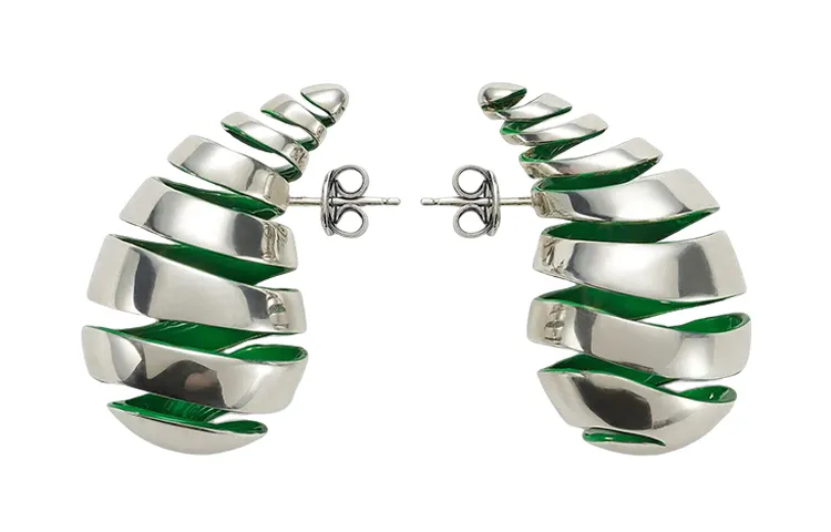 Bottega Veneta Earrings Women's Silver