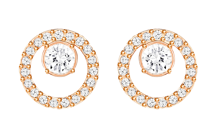 Женские серьги Swarovski Creativity Circle (розовое золото)