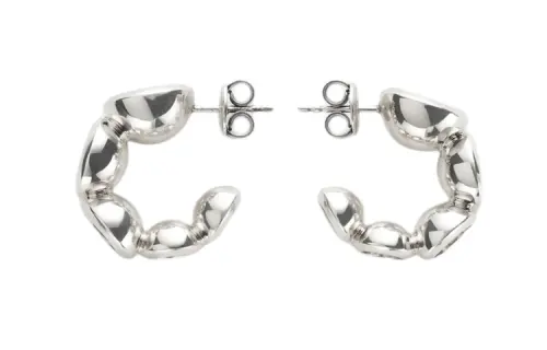 Bottega Veneta Concave Hoop Earrings