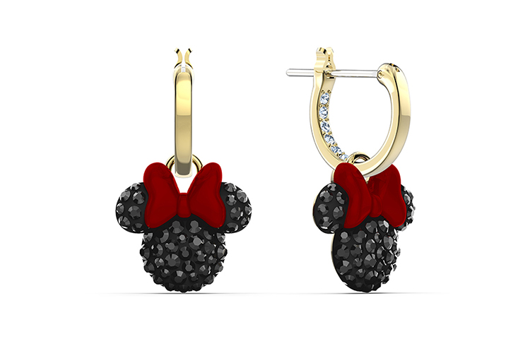 Женские серьги Swarovski Mickey & Minnie (черно-золотой) — фото 2