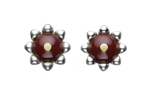 Bottega Veneta Stud Earrings Women's Red