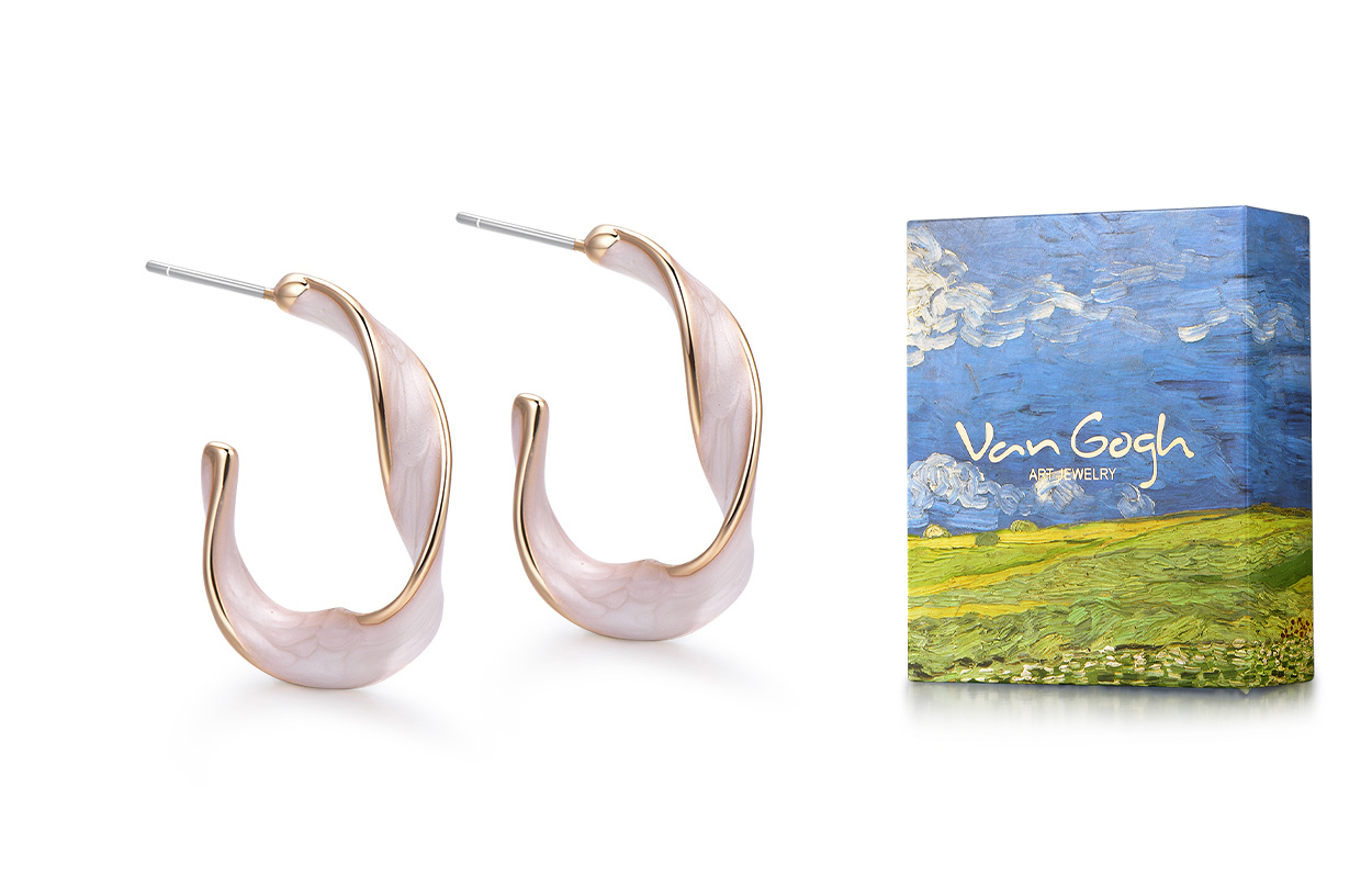 VAN GOGH Van Gogh jewelry personalized colorful enamel retro geometric Moebius earrings for women