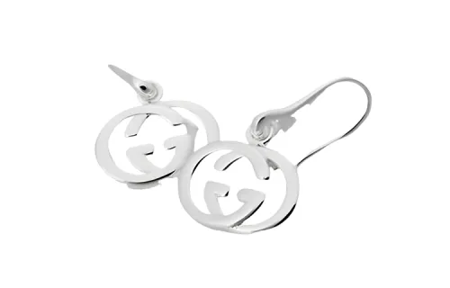 GUCCI Sterling Silver Earrings Women's Silver