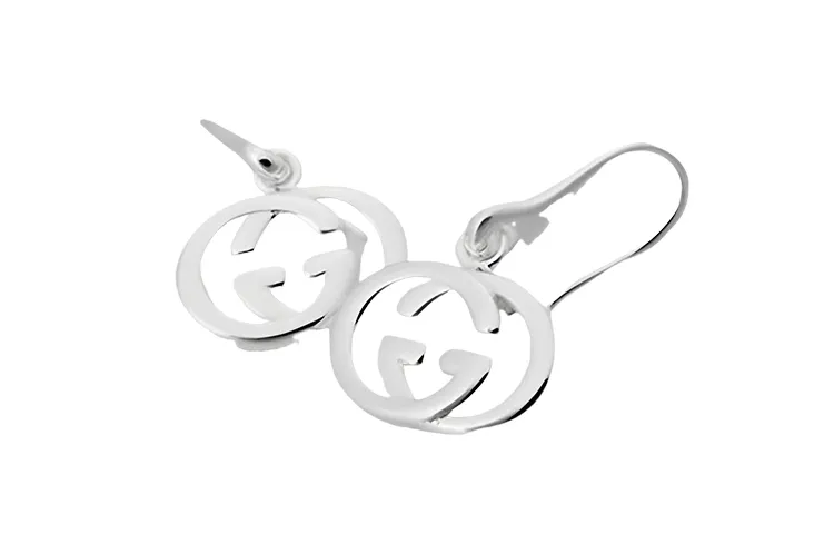 GUCCI Sterling Silver Earrings Women's Silver