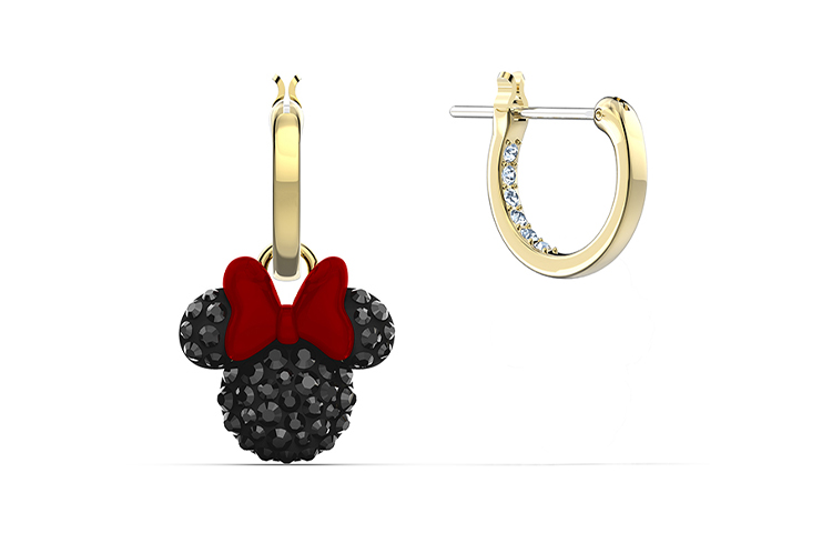 Женские серьги Swarovski Mickey & Minnie (черно-золотой) — фото 3