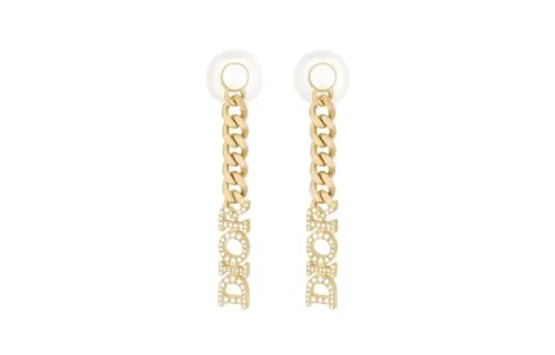 DIOR Metal Earrings Women's Gold