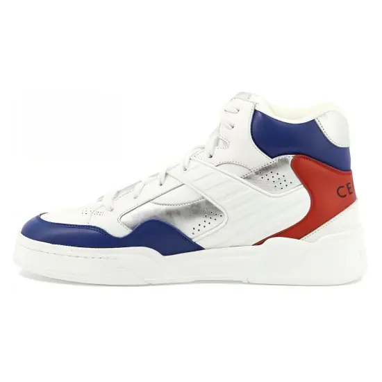 CELINE Skateboard Shoes Men High-Top White