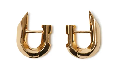 Gold-Plated Hollow Spike earrings