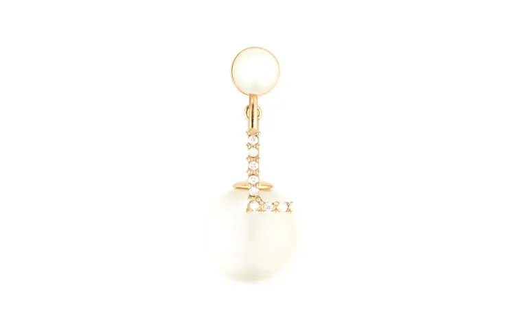 DIOR Resin, Metal, Faux Crystal Earrings Women's