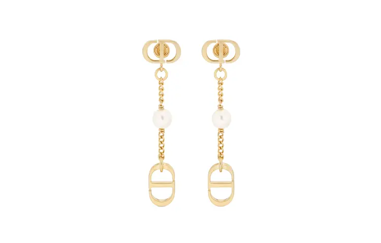 DIOR Metal Earrings Women's Gold