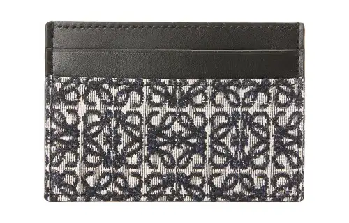 LOEWE Cow Leather Card Holder Card Holder Women's Marine Blue/Black