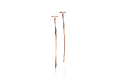 TIFFANY & CO. 18K Rose Gold Earrings Women's Rose Gold