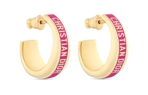 DIOR CODE EARRINGS GOLD