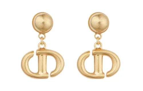 DIOR Brass Earrings Women's Gold