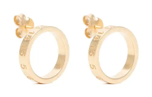 Maison Margiela Circle Logo Engraved Earrings