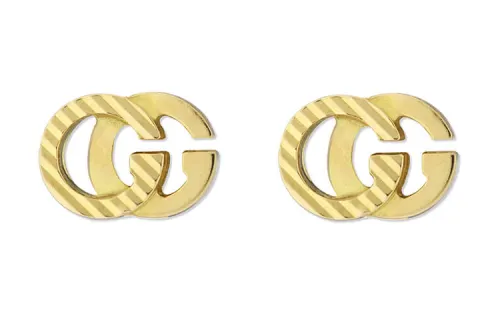 GUCCI 18K Gold Earrings Unisex Gold