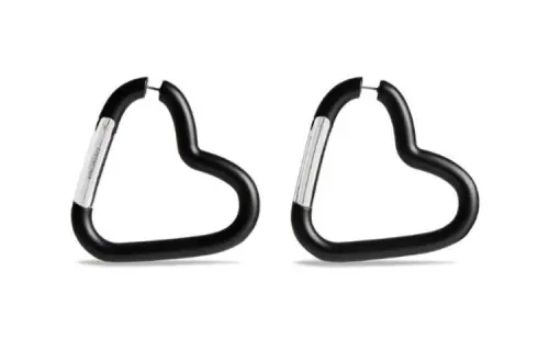Balenciaga Aluminum, Brass Earrings Women's Black