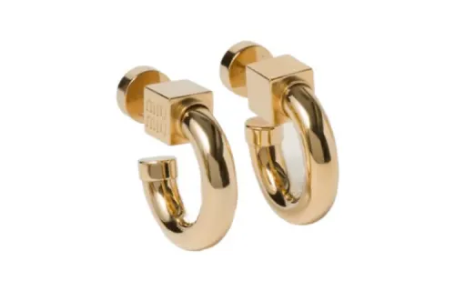 MIU MIU Metal Earrings Women's Gold