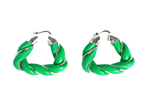 Bottega Veneta Woven Hoop Earrings