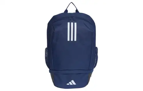 Adidas Recycled Polyester Plain Weave Fabric Backpack Unisex Marine Blue & Black & White