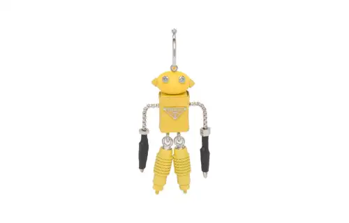 PRADA Saffiano Earrings Unisex Yellow