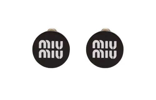 MIU MIU Resin Earrings Women's Black