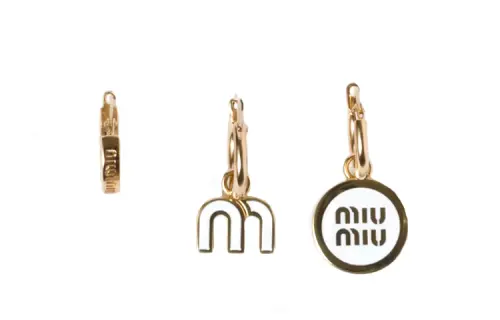Miu Miu enamel hoop earrings (set of three)
