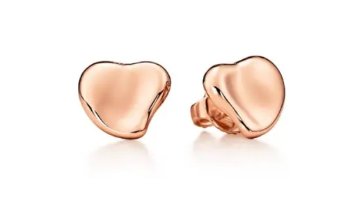 TIFFANY & CO. 18K Rose Gold Earrings Women's