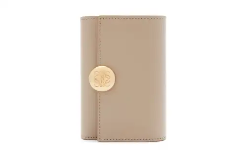 LOEWE Bright Nappa Calfskin Wallet Small Unisex Sand