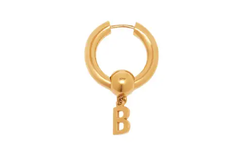 Balenciaga 925 Sterling Silver Earrings Unisex