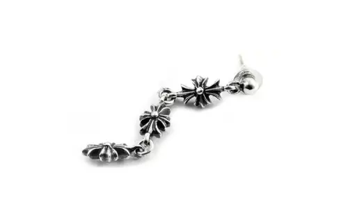 Chrome Hearts 925 Sterling Silver Earrings Unisex Silver