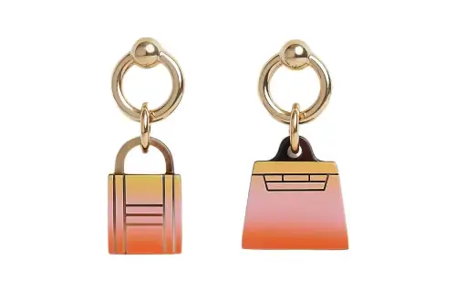 HERMES Amulettes Maroquinier Earrings Women's