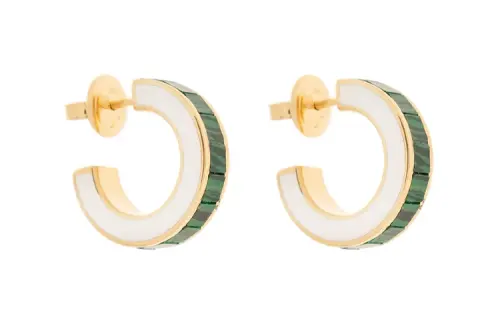 Bottega Veneta Earrings Women's Green/Gold