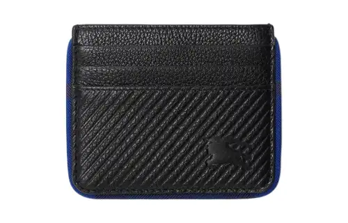 Burberry Calfskin Card Holder Large Men's Black