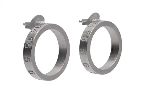 Maison Margiela Circle Logo Engraved Earrings