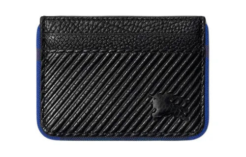 Burberry Calfskin Card Holder Men's Black