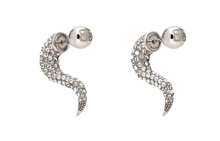 Balenciaga Earrings Women's Silver