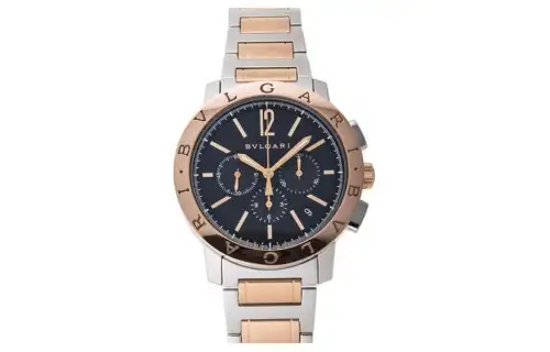 BVLGARI Wrist Watches Automatic Mechanical Movement Stainless Steel Strap 41mm Black Dial Unisex 30m Water Resistant