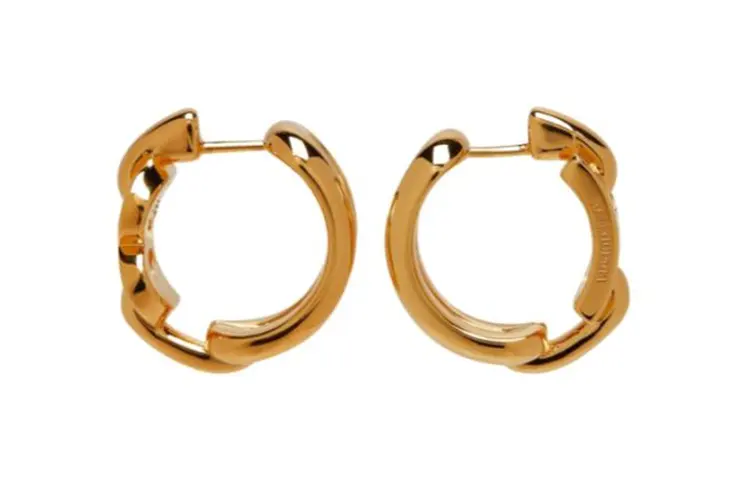 Balenciaga Earrings Women's Gold