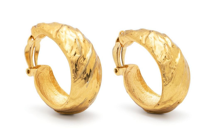 SAINT LAURENT Pre-Owned 1980s Large Hoop Clip-on Earrings