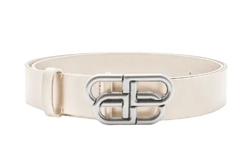 Balenciaga Cow Leather Belts Men's White